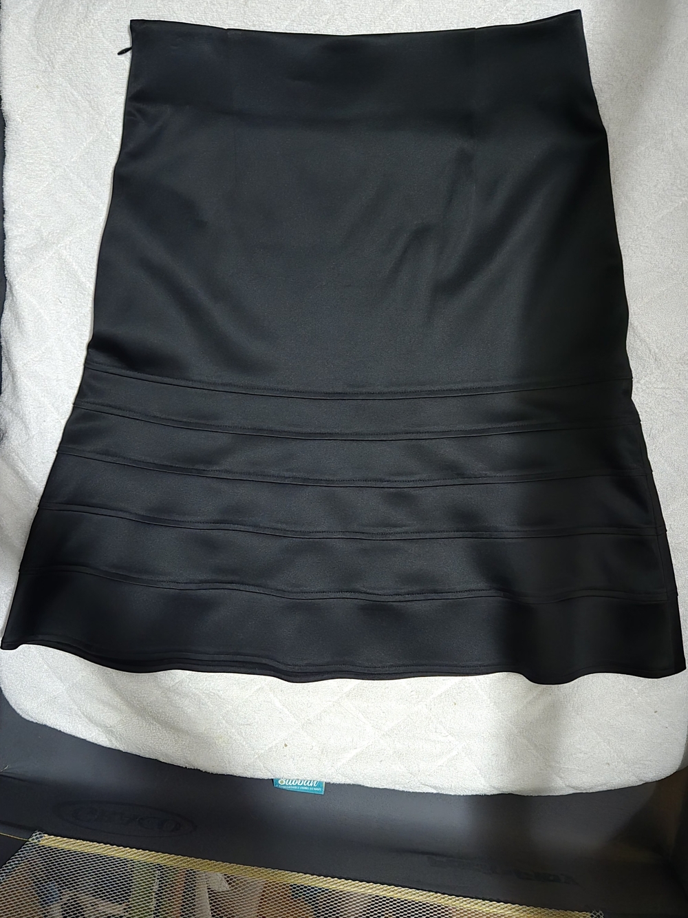 Vintage JS Collections Black Layered A-Line Skirt
